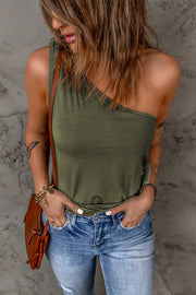 One-Shoulder Tank Top - Ruby's Fashion