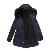 Hooded Warm Jacket With Fur Collar Loose Cotton - Ruby's Fashion