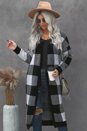 Buffalo Plaid Duster Cardigan - Ruby's Fashion