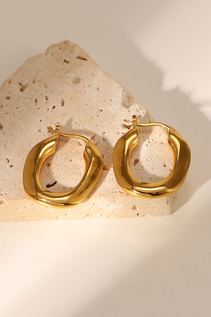 Oval Hoop Earrings - Ruby's Fashion