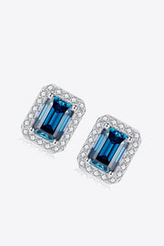 2 Carat Moissanite Stud Earrings in Indigo - Ruby's Fashion