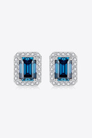 2 Carat Moissanite Stud Earrings in Indigo - Ruby's Fashion