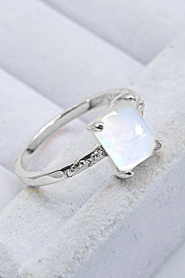 Square Moonstone Ring - Ruby's Fashion