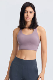 Triangle Mesh Back Sports Bra - Ruby's Fashion