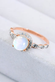 Round Moonstone Ring - Ruby's Fashion