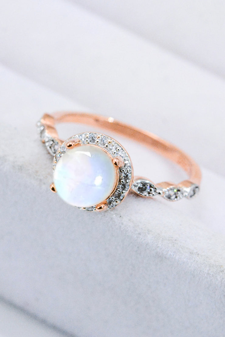 Round Moonstone Ring - Ruby's Fashion