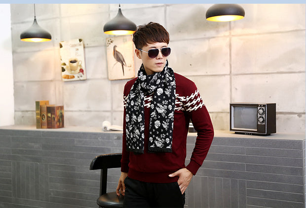 Young man scarf middle-aged man - Ruby's Fashion