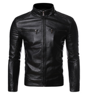 Zip decorative motorcycle jacket - Ruby's Fashion