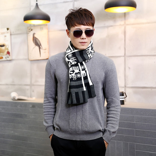 Young man scarf middle-aged man - Ruby's Fashion