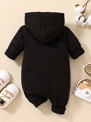 Baby LITTLE BOSS Graphic Hooded Jumpsuit - Ruby's Fashion