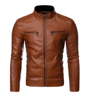 Zip decorative motorcycle jacket - Ruby's Fashion