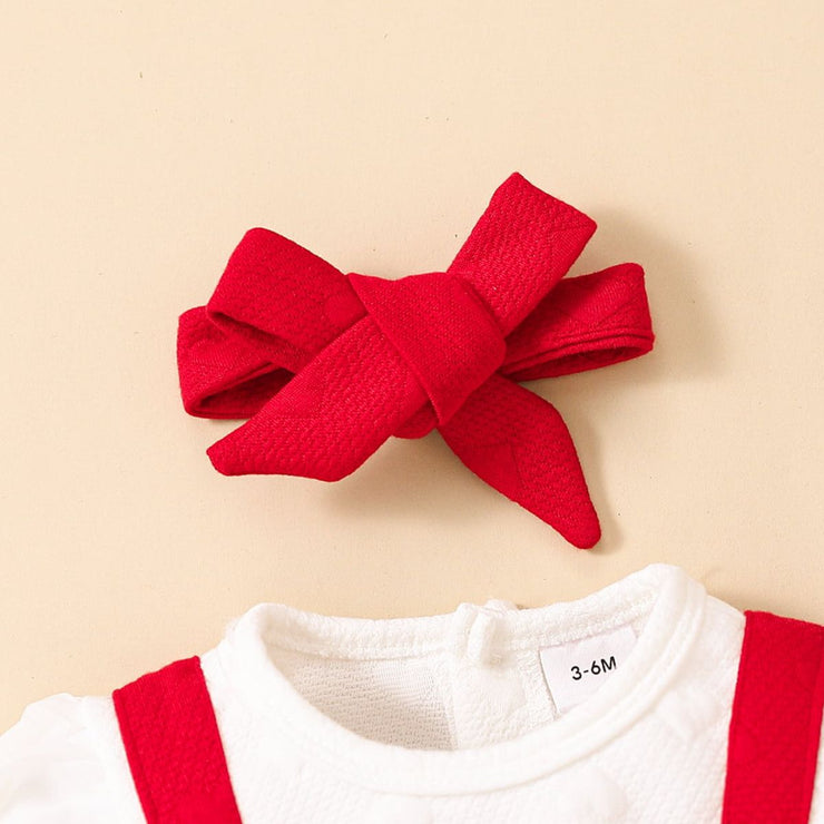 Baby Girl Two-Tone Bow Detail Dress - Ruby's Fashion