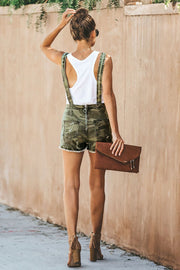 Camo Overall Shorts - Ruby's Fashion