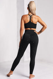 Star Print Sports Bra and Leggings Set - Ruby's Fashion