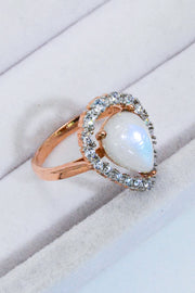 Moonstone Teardrop-Shaped 925 Sterling Silver Ring - Ruby's Fashion