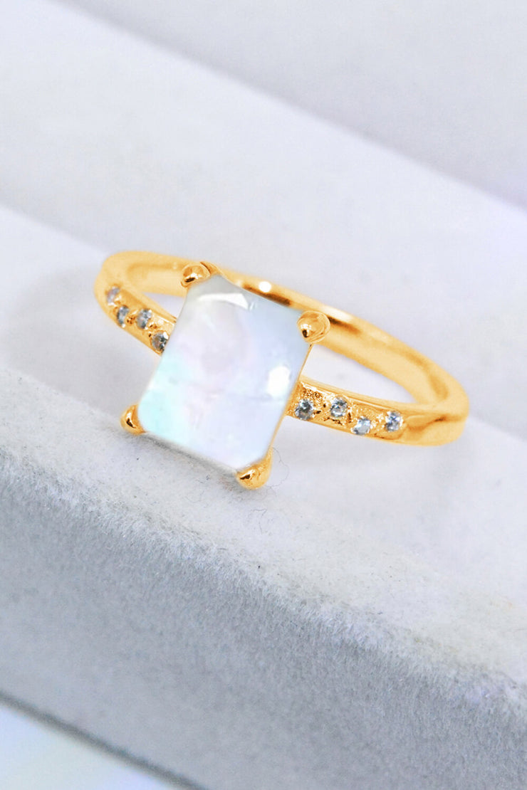 Square Moonstone Ring - Ruby's Fashion