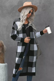 Buffalo Plaid Duster Cardigan - Ruby's Fashion