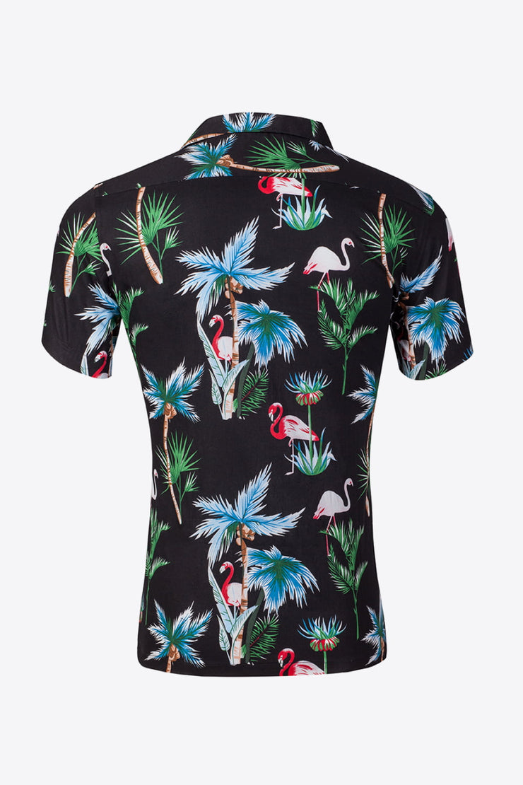 Tropical Pattern Short Sleeve Shirt