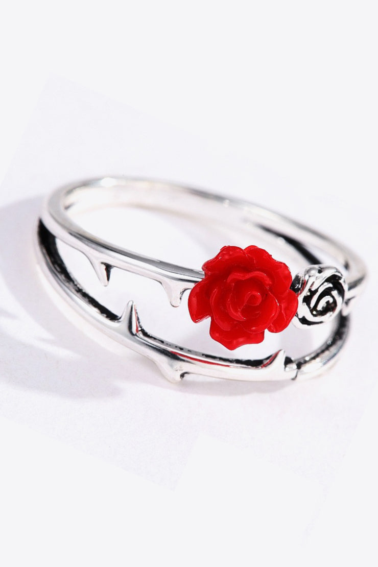 Rose Zinc Alloy Ring - Ruby's Fashion