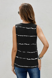 Striped Color Block Tank Top - Ruby's Fashion