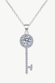 Moissanite Key Pendant Necklace - Ruby's Fashion