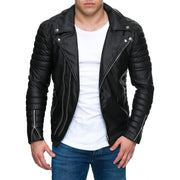 Zippered PU leather jacket - Ruby's Fashion