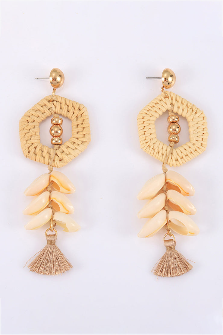 Tassel Shell Copper Earrings - Ruby's Fashion