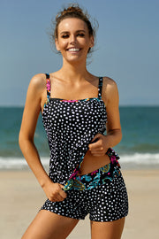 Printed Tied Tankini Set - Ruby's Fashion