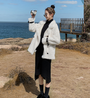 Fashion New Lamb Fur And Fur One Loose Coat - Ruby's Fashion