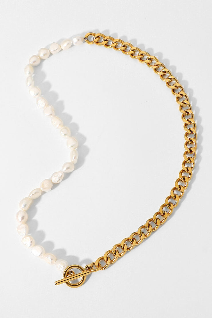 Dream Life Pearl Chunky Chain Necklace - Ruby's Fashion