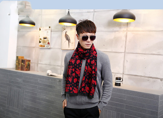 Young man scarf middle-aged man - Ruby's Fashion