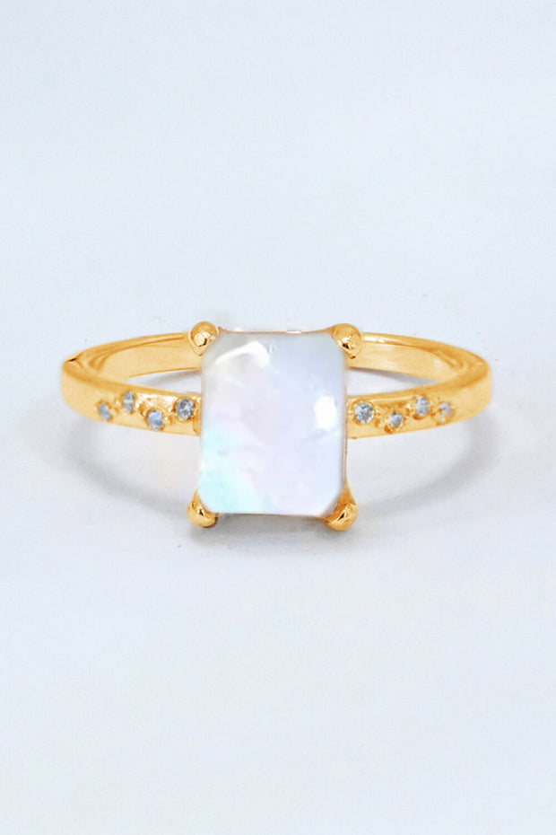 Square Moonstone Ring - Ruby's Fashion