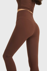 Feel Like Skin Elastic Waistband Yoga Leggings - Ruby's Fashion