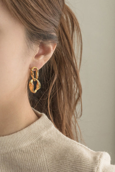 18K Gold-Plated Copper Double-Hoop Earrings - Ruby's Fashion