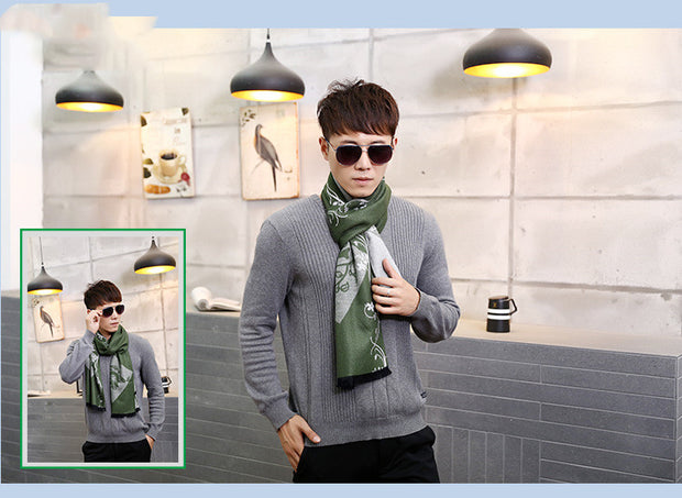 Young man scarf middle-aged man - Ruby's Fashion