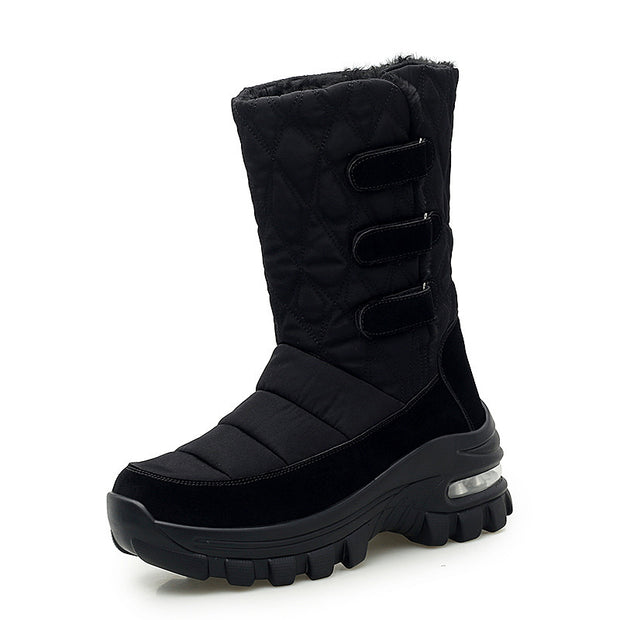 Women's outdoor plus velvet high top snow boots - Ruby's Fashion