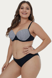 Waves Print Plus Size Bikini Set - Ruby's Fashion