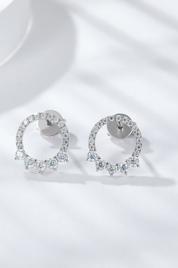 Moissanite Platinum-Plated Earrings - Ruby's Fashion