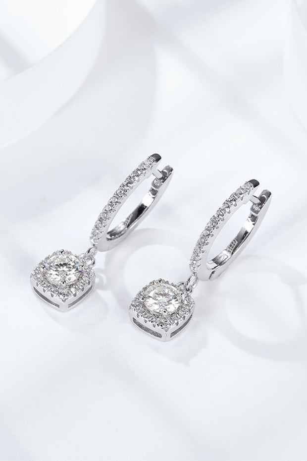 Moissanite Huggie Drop Earrings - Ruby's Fashion