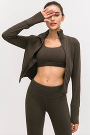 High Neck Active Jacket - Ruby's Fashion