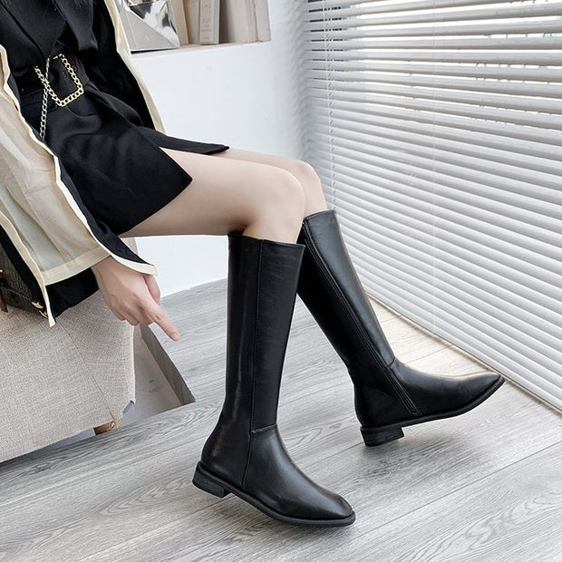 Women's thick heel mid-heel over the knee boots women - Ruby's Fashion