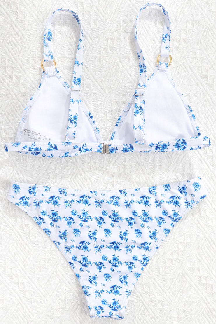 Floral Ring Detail Bikini Set - Ruby's Fashion