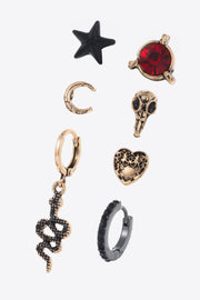 7-Piece Mismatched Earrings - Ruby's Fashion
