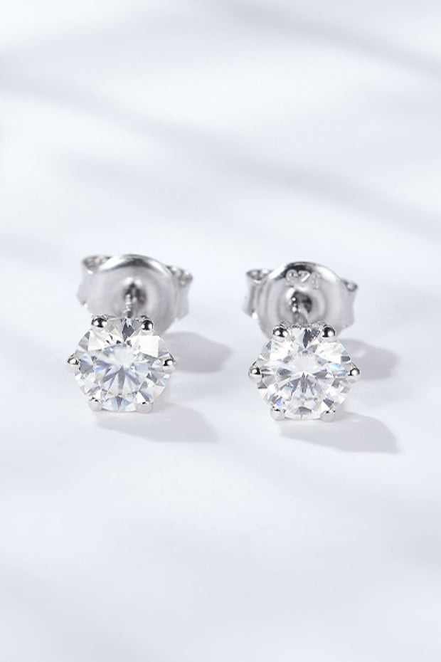 Good Days Ahead Moissanite Stud Earrings - Ruby's Fashion