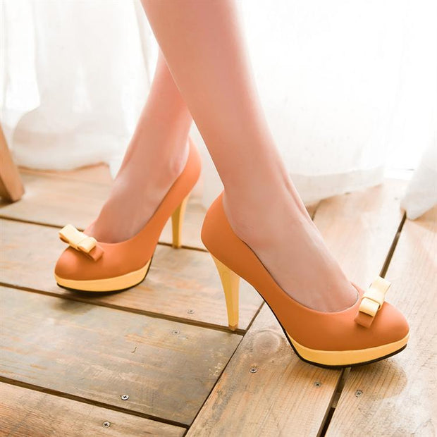 Women's shoes spring and autumn new high heel stiletto shoes waterproof platform - Ruby's Fashion