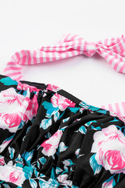 Mixed Print Tie-Back Two-Piece Swimsuit - Ruby's Fashion