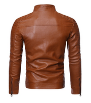 Zip decorative motorcycle jacket - Ruby's Fashion