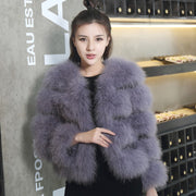 Women's ostrich fur coat - Ruby's Fashion