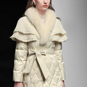 Fashionable And Elegant Down Jacket With Fur Collar - Ruby's Fashion