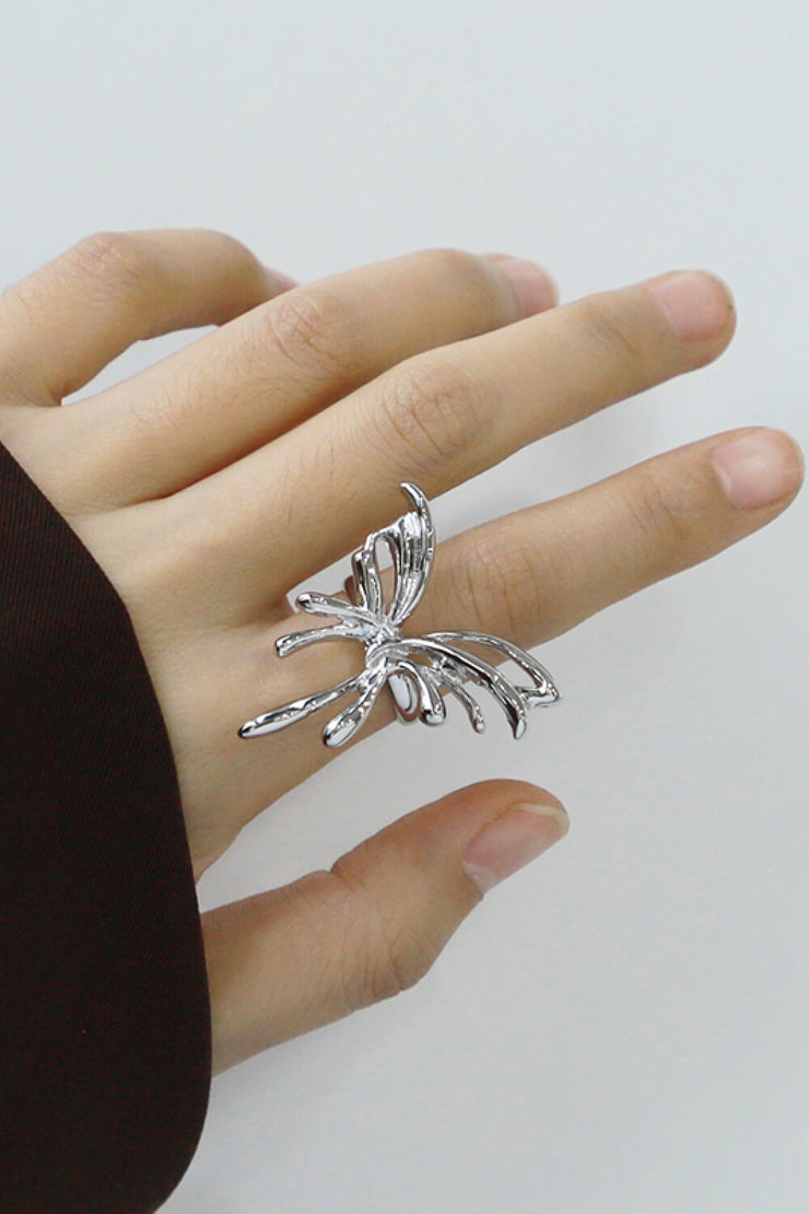 Zinc Alloy Butterfly Ring - Ruby's Fashion